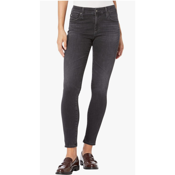 AG Adriano Goldschmied Women 25R Jeans The Farrah Skinny Ankle Washed Black - Picture 1 of 11